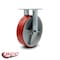Service Caster 8 Inch Red Poly on Cast Iron Wheel Rigid Caster with Roller Bearing SCC SCC-30R820-PUR-RS - alternate 4
